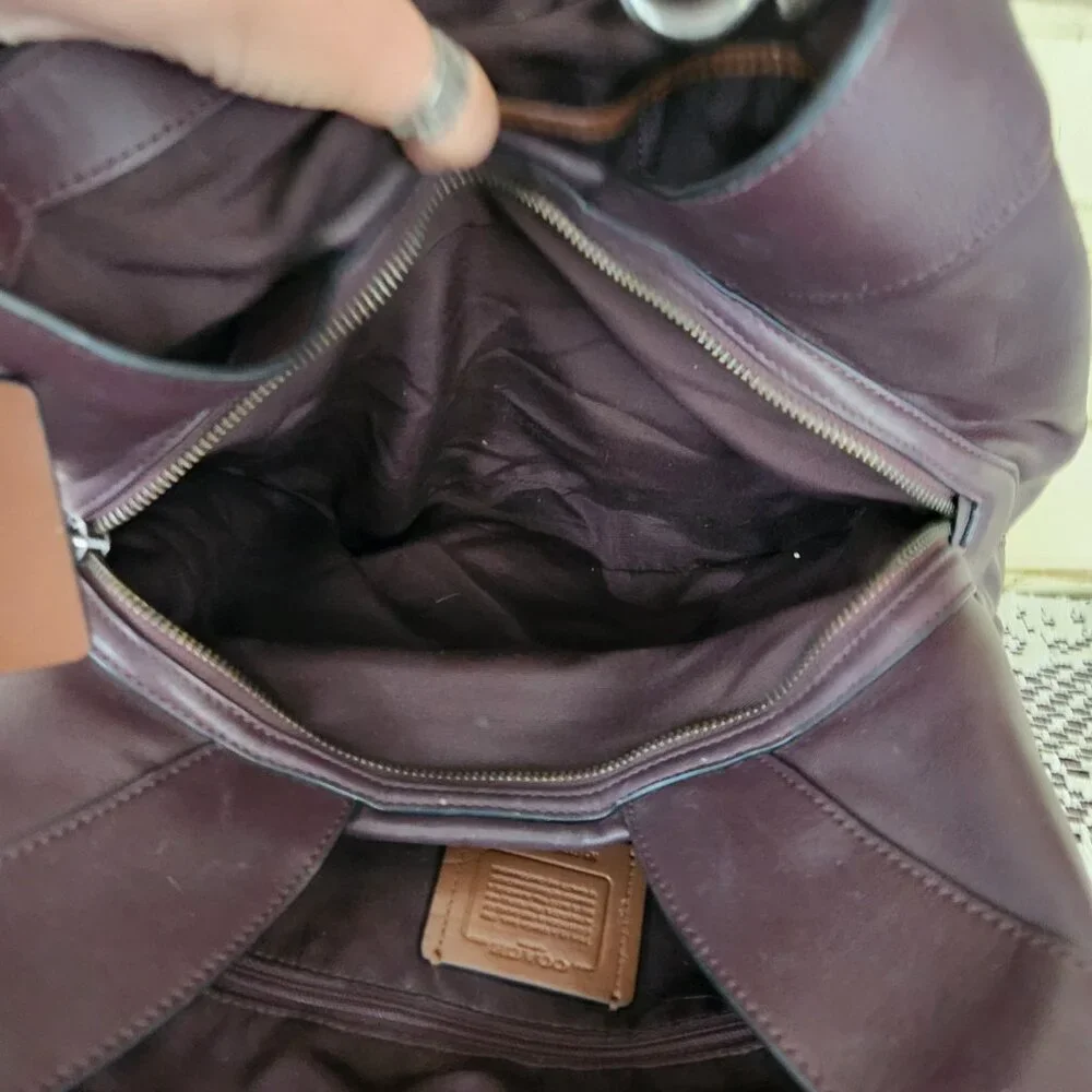 Like New Coach Lexy Oxblood Burgandy Shoulder Bag Large